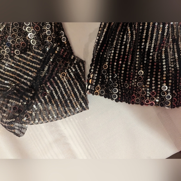 LUXXEL Riri Sequin Jumpsuit silver black mesh sparkly ✨ - Picture 5 of 11